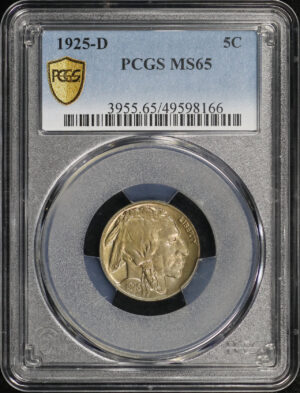 Obverse of this 1925-D Buffalo Nickel PCGS MS-65
