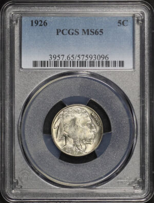 Obverse of this 1926 Buffalo Nickel PCGS MS-65