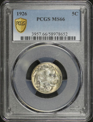 Obverse of this 1926 Buffalo Nickel PCGS MS-66