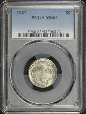 Obverse of this 1927 Buffalo Nickel PCGS MS-63