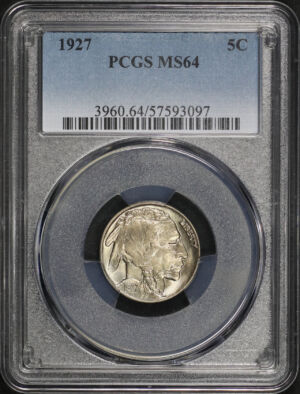Obverse of this 1927 Buffalo Nickel PCGS MS-64