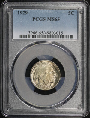 Obverse of this 1929 Buffalo Nickel PCGS MS-65