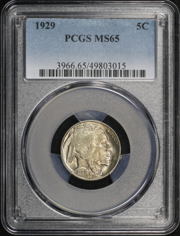 Obverse of this 1929 Buffalo Nickel PCGS MS-65
