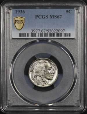 Obverse of this 1936 Buffalo Nickel PCGS MS-67