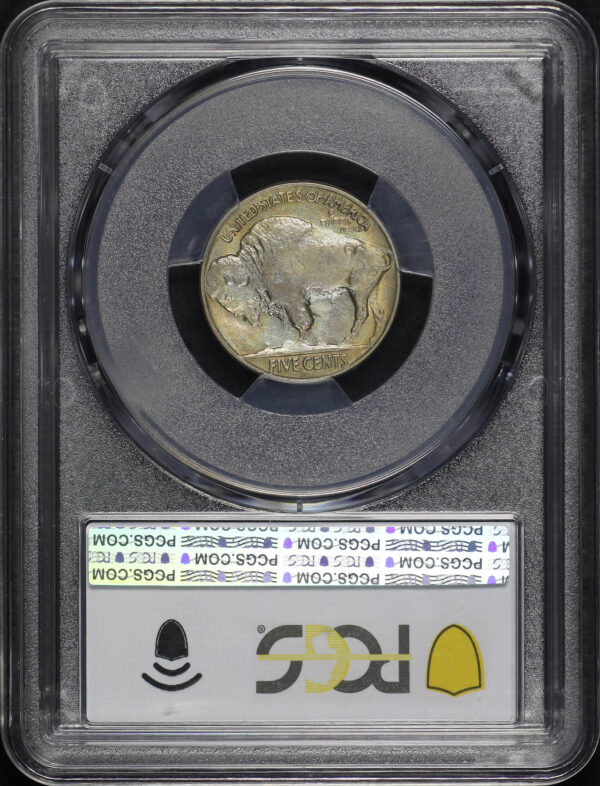 Reverse of this 1937-D Buffalo Nickel 3 Legs PCGS MS-63
