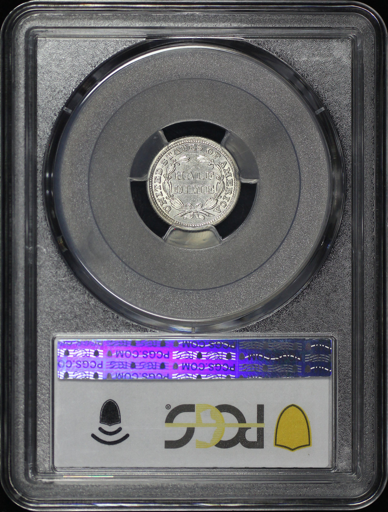 Reverse of this 1844 Liberty Seated Half Dime PCGS MS-62