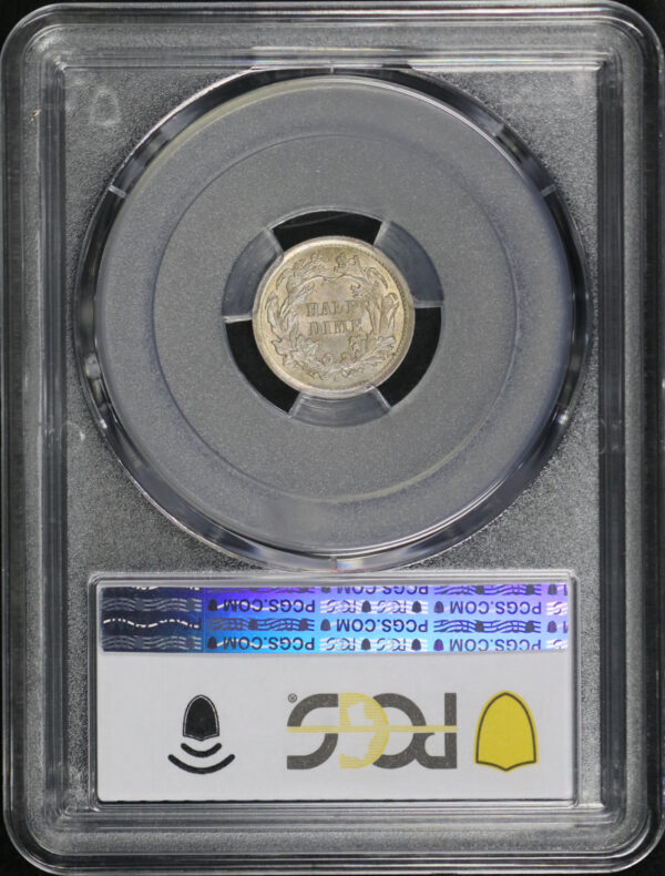 Reverse of this 1866-S Liberty Seated Half Dime PCGS MS-64