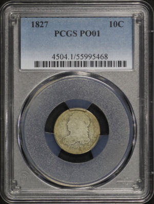 Obverse of this 1827 Capped Bust Dime PCGS PO-01