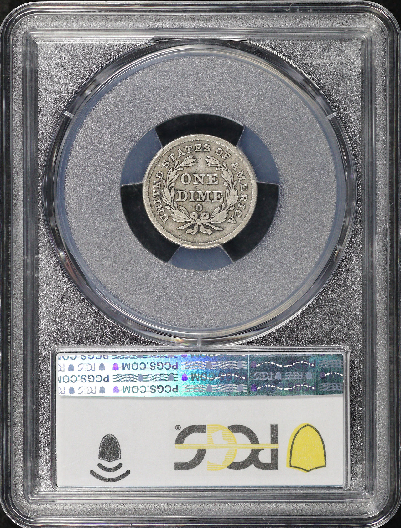 Reverse of this 1838-O Liberty Seated Dime PCGS VG-10