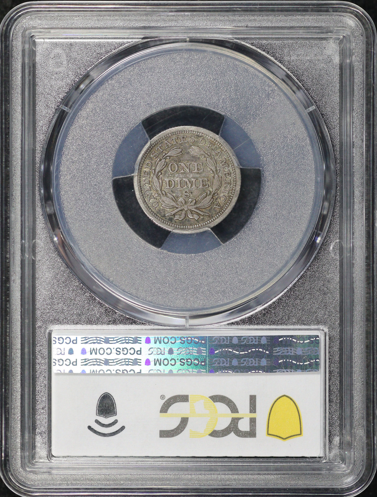 Reverse of this 1856-S Liberty Seated Dime PCGS XF-45