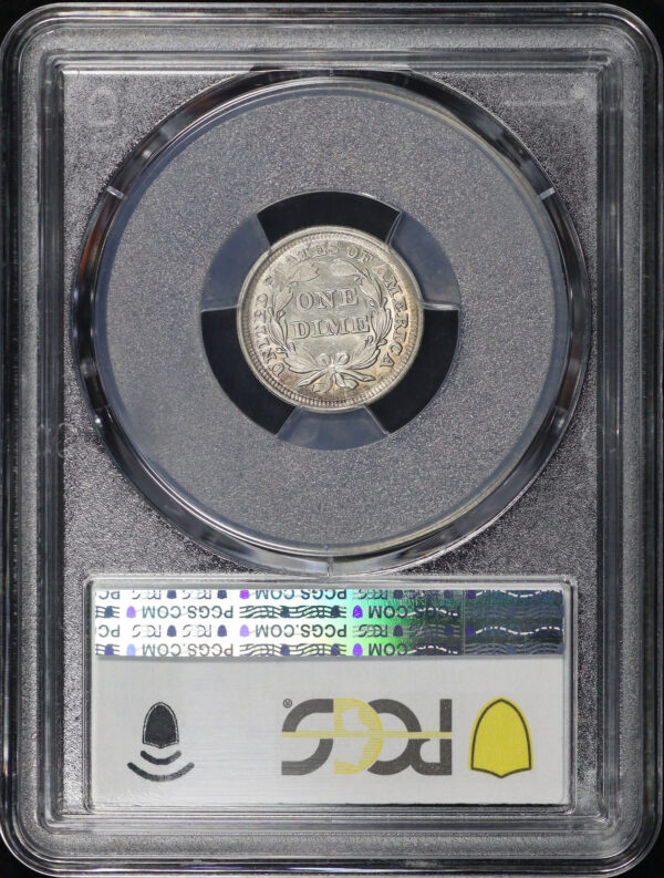 Reverse of this 1857 Liberty Seated Dime PCGS MS-65