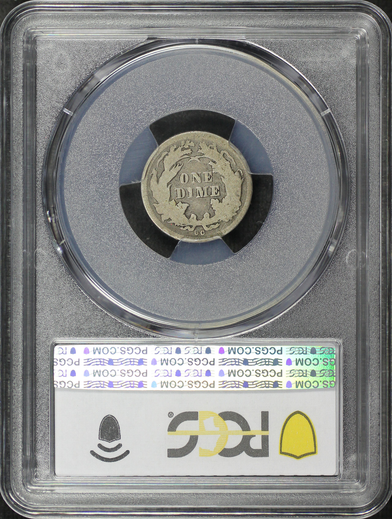 Reverse of this 1876-CC Liberty Seated Dime PCGS VG-08