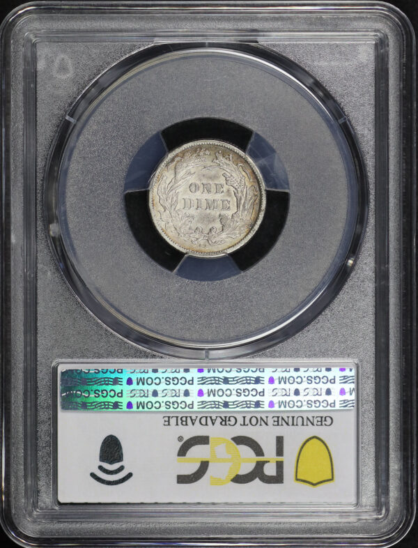 Reverse of this 1877-CC Liberty Seated Dime PCGS AU Details Cleaned