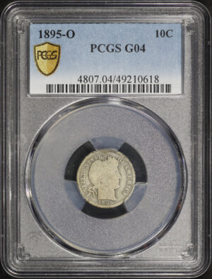 Obverse of this 1895-O Barber Dime PCGS G-04