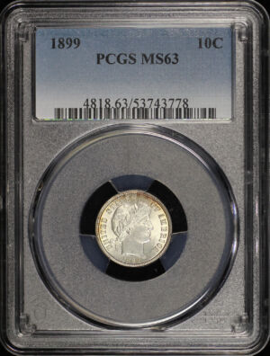 Obverse of this 1899 Barber Dime PCGS MS-63