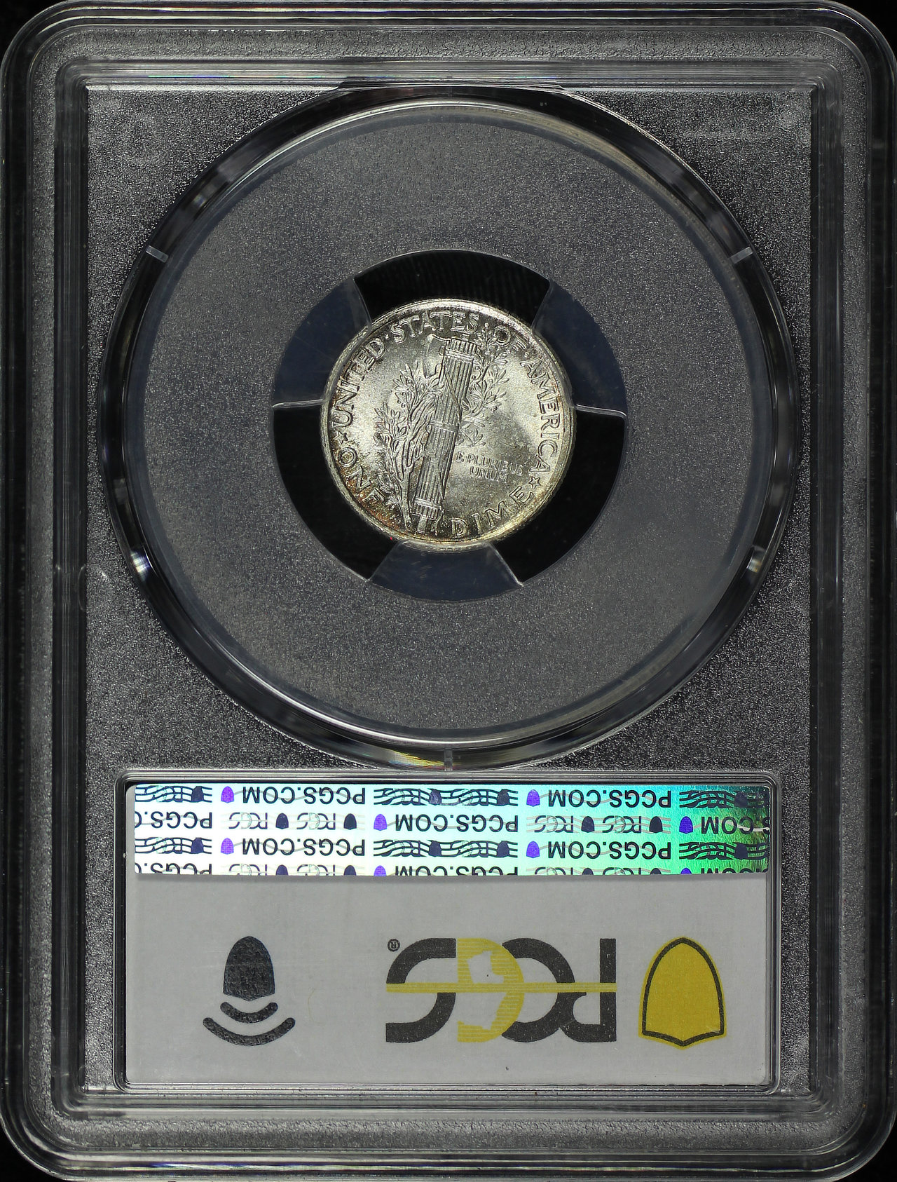 Reverse of this 1916 Mercury Dime PCGS MS-65
