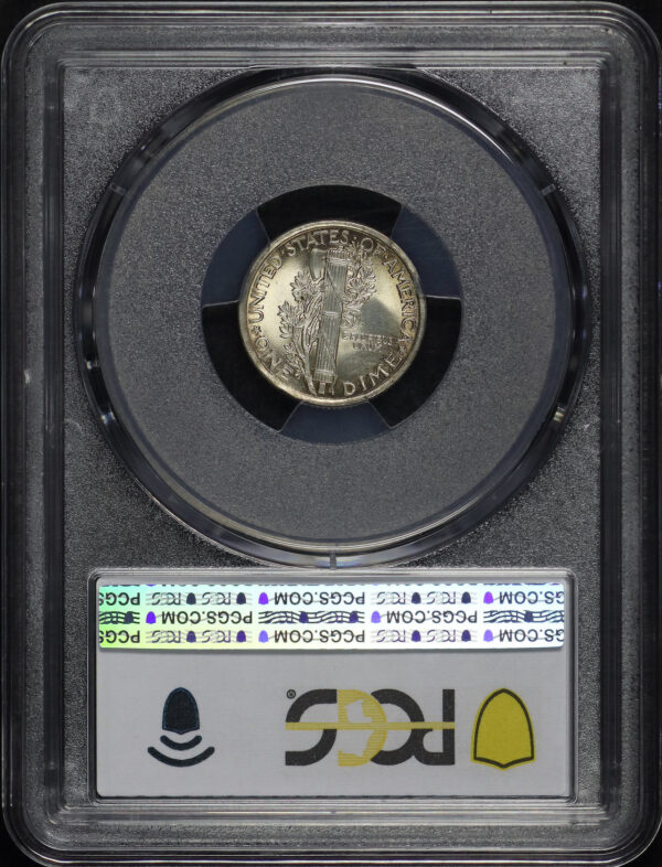 Reverse of this 1917 Mercury Dime PCGS MS-63 FB