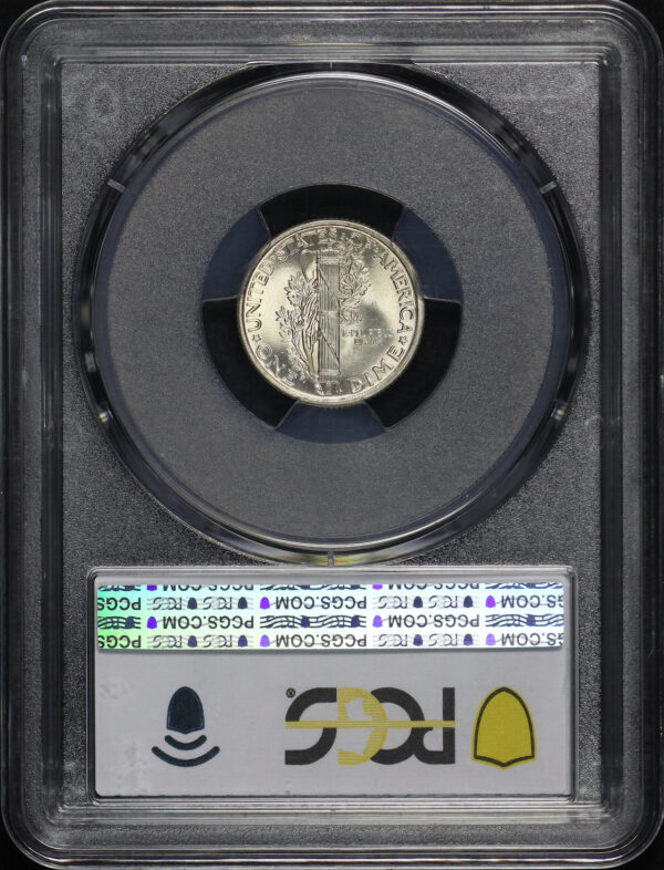 Reverse of this 1918 Mercury Dime PCGS MS-65 FB