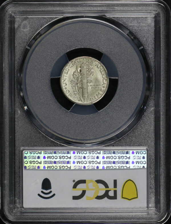 Reverse of this 1924-S Mercury Dime PCGS AU-58