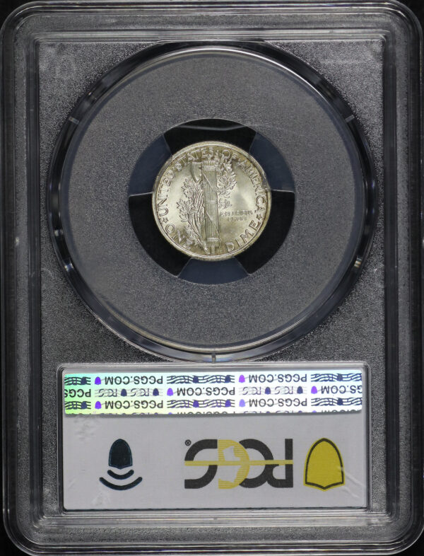 Reverse of this 1925 Mercury Dime PCGS MS-65 FB