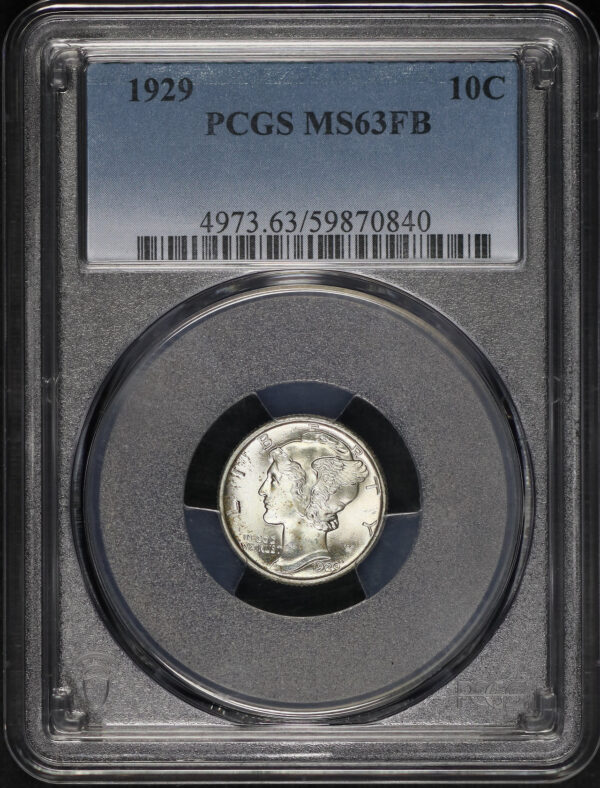 Obverse of this 1929 Mercury Dime PCGS MS-63 FB