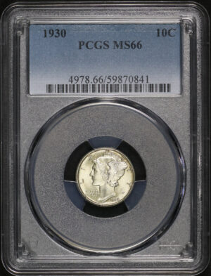 Obverse of this 1930 Mercury Dime PCGS MS-66