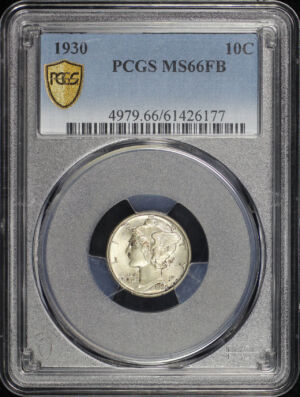 Obverse of this 1930 Mercury Dime PCGS MS-66 FB