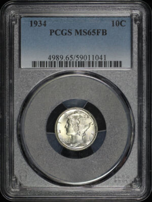 Obverse of this 1934 Mercury Dime PCGS MS-65 FB