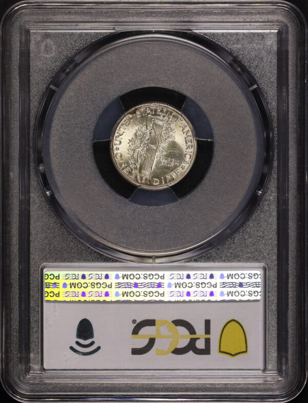 Reverse of this 1935-D Mercury Dime PCGS MS-64 FB