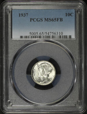 Obverse of this 1937 Mercury Dime PCGS MS-65