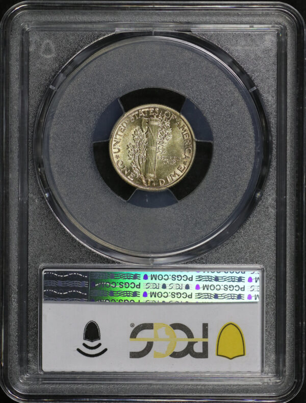 Reverse of this 1942/1 Mercury Dime PCGS MS-62