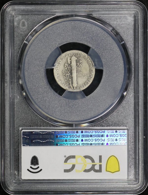 Reverse of this 1942/1-D Mercury Dime PCGS F-12