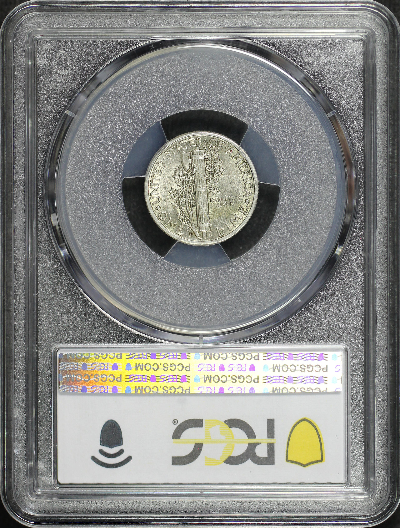 Reverse of this 1942-S Mercury Dime PCGS AU-55