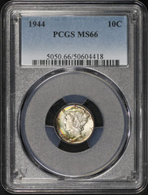 Obverse of this 1944 Mercury Dime PCGS MS-66
