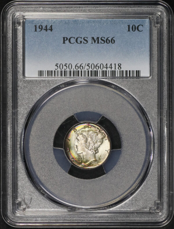 Obverse of this 1944 Mercury Dime PCGS MS-66