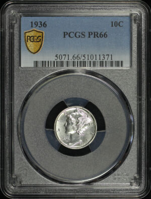 Obverse of this 1936 Mercury Dime PCGS PR-66