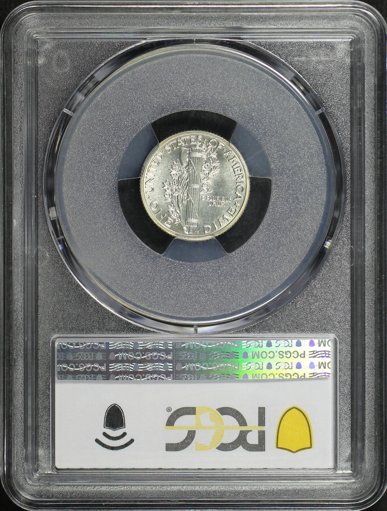 Reverse of this 1936 Mercury Dime PCGS PR-66 CAC