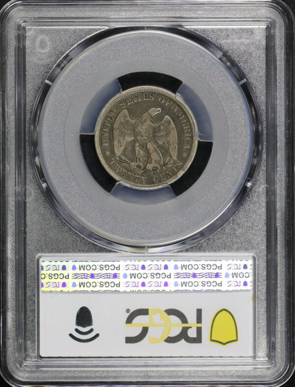 Reverse of this 1875-CC Twenty Cent PCGS G-06