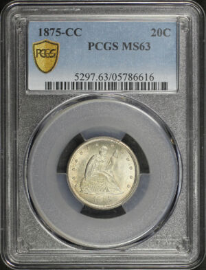 1875-CC Twenty Cent PCGS MS-63
