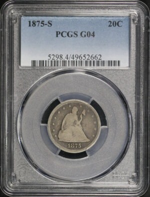 Obverse of this 1875-S Twenty Cent PCGS G-04
