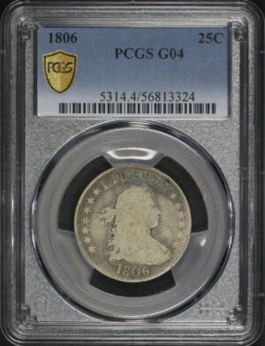 Obverse of this 1806 Draped Bust Quarter PCGS G-04