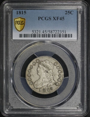 Obverse of this 1815 Capped Bust Quarter PCGS XF-45