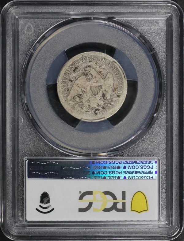 Reverse of this 1871-CC Liberty Seated Quarter PCGS AG-03