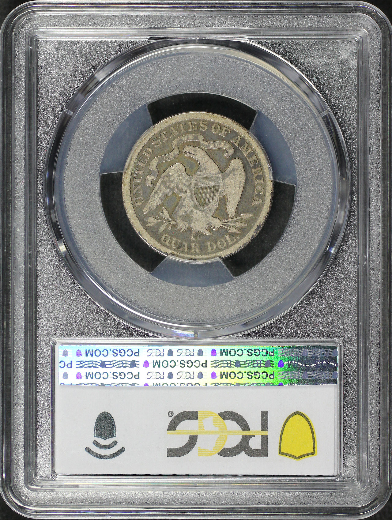Reverse of this 1876-CC Liberty Seated Quarter PCGS VG-10