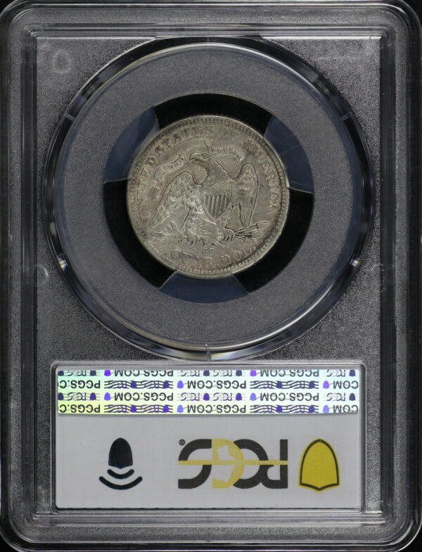 Reverse of this 1877-CC Liberty Seated Quarter PCGS VF-35