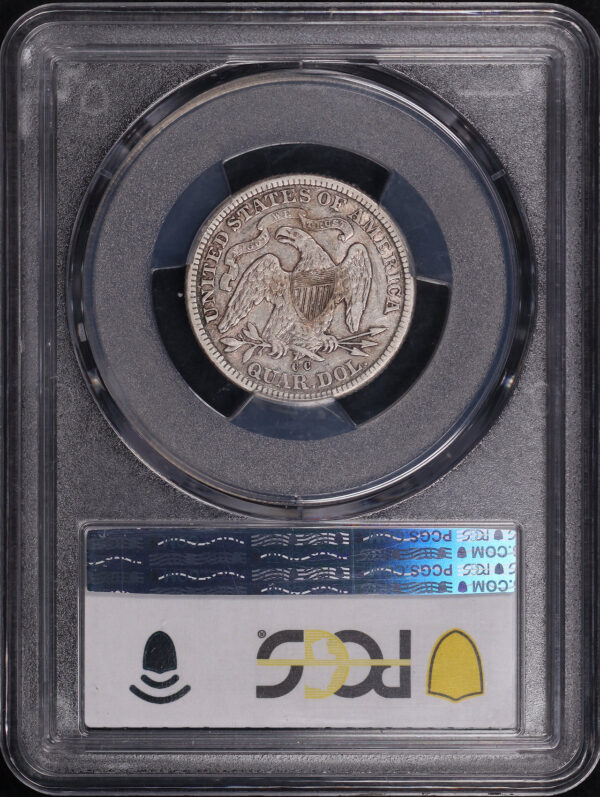 Reverse of this 1877-CC Liberty Seated Quarter PCGS XF-40