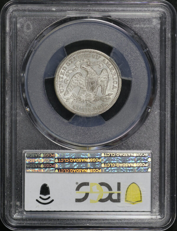 Reverse of this 1878-CC Liberty Seated Quarter PCGS AU-58