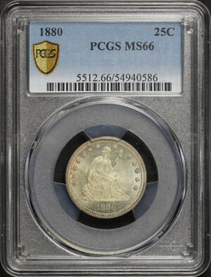 Obverse of this 1880 Liberty Seated Quarter PCGS MS-66