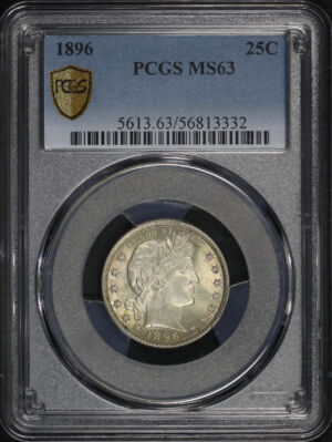 Obverse of this 1896 Barber Quarter PCGS MS-63