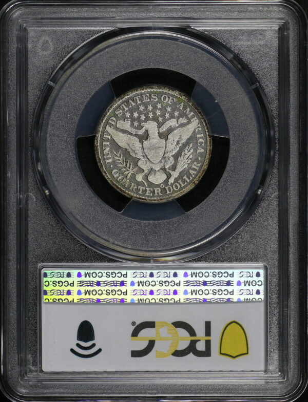 Reverse of this 1896-O Barber Quarter PCGS VG-08